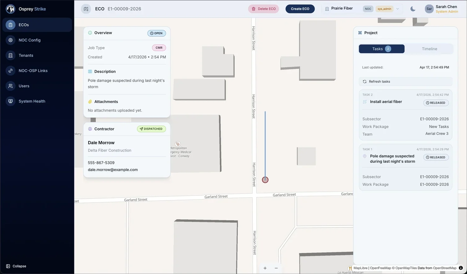 Live ECO view in OspreyStrike