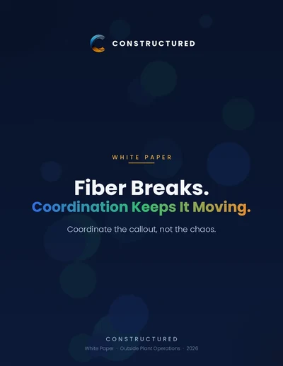 Fiber Breaks. Coordination Keeps It Moving. White paper cover